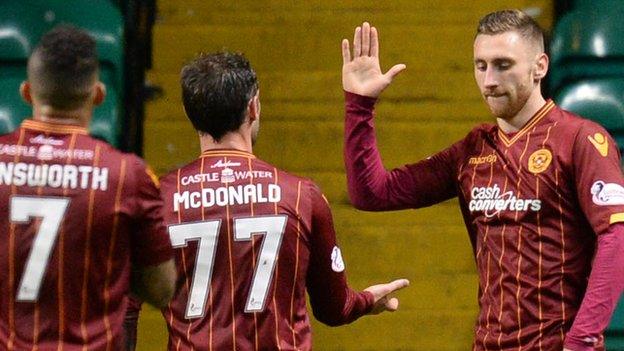 Louis Moult (right) scored twice for Motherwell