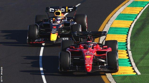 Charles Leclerc and Max Verstappen