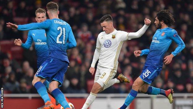 Jamie Hopcutt was part of the Ostersund side that narrowly lost to Arsenal over two legs in the 2017-18 Europa League