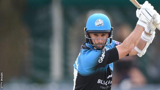 Daryl Mitchell spent 153 minutes at the crease as he hit 102 for Worcestershire against Lancashire