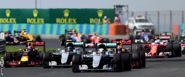 Start of Hungarian GP