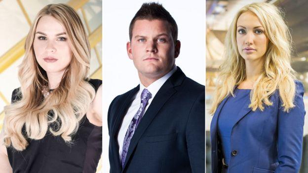 (Left to right) Alana Spencer, Ricky Martin and Leah Totton