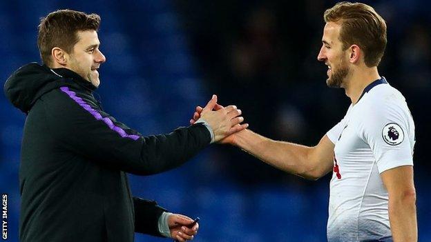 Mauricio Pochettino and Harry Kane