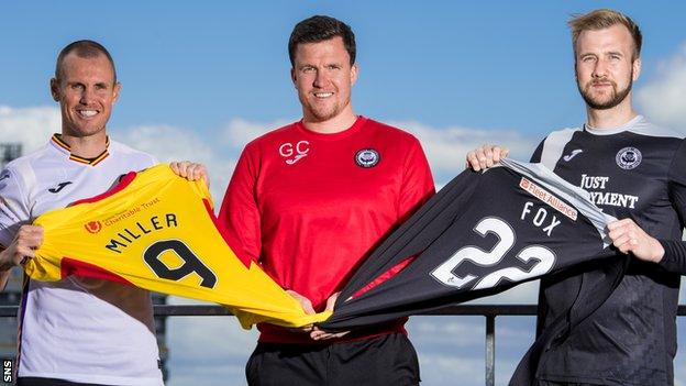 Partick Thistle's Kenny Miller, Gary Caldwell and Scott Fox