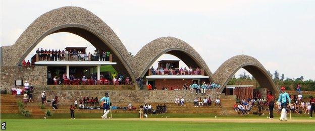 The new international cricket stadium in Kigali, Rwanda