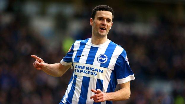 Jamie Murphy in action for Brighton