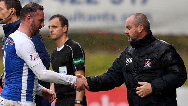 Kilmarnock striker Kris Boyd and manager Steve Clarke