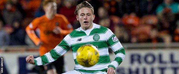 Scott Allan in action for Celtic