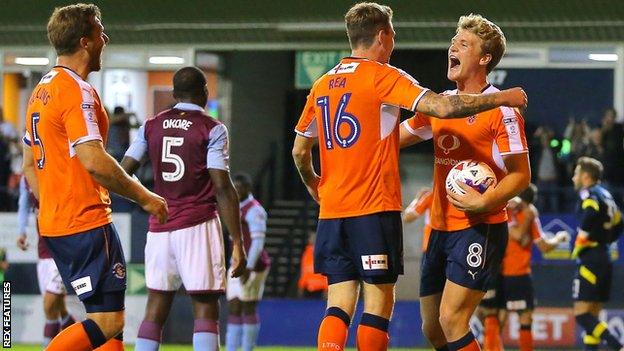 Luton Town celebrate