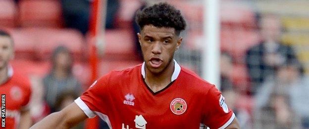 West Brom's Tyler Roberts in action for Walsall