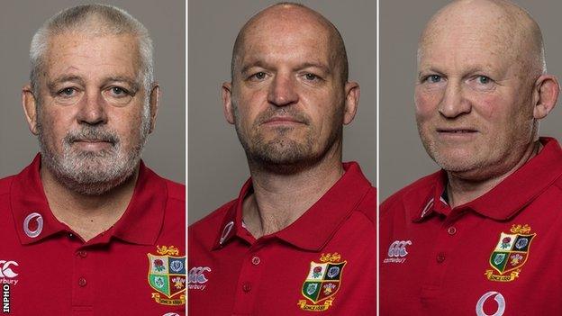 Warren Gatland, Gregor Townsend and Neil Jenkins