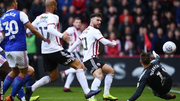 Scott Hogan scores for Sheffield United