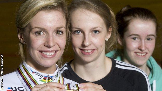 Becky, Rachel and Ffion James pictured in 2013