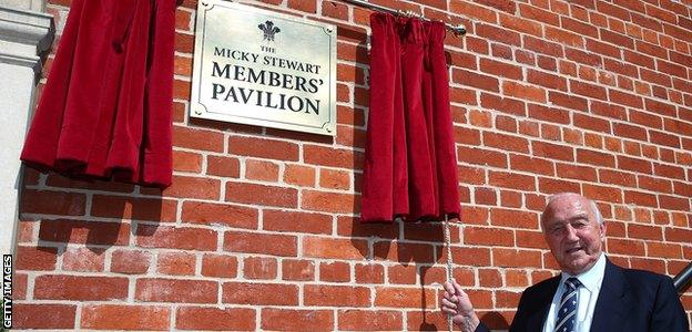 Former Surrey and England batsman Micky Stewart was honoured at The Oval on Saturday