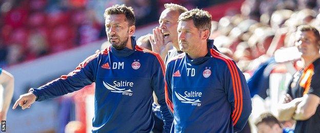 Derek McInnes and assistant Tony Docherty