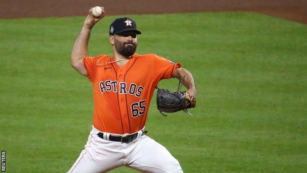 Houston Astros pitcher Jose Urquidy