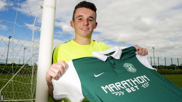 Hibernian midfielder John McGinn