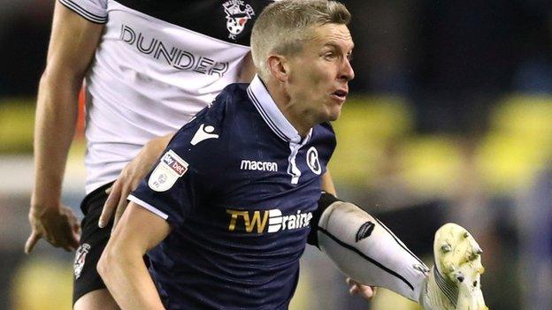 Steve Morison playing for Millwall