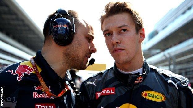 Daniil Kvyat (right)