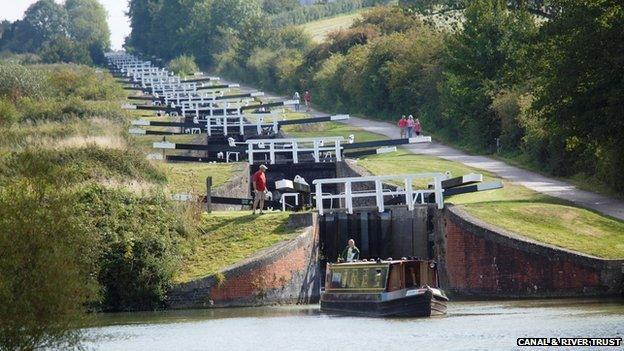 Caen Hill Locks on the Kennet & Avon Canal