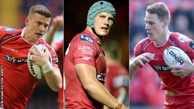 Scott Williams, Jonathan Davies and Liam Williams