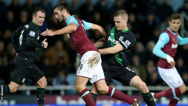 Andy Carroll and Ryan Shawcross