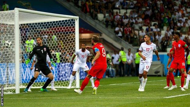 Harry Kane scores for England