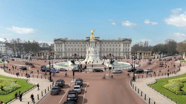 New cycle highway at Buckingham Palace