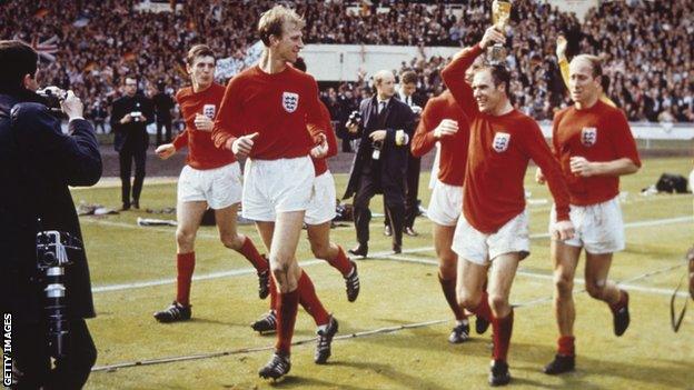 England celebrate winning the 1966 World Cup