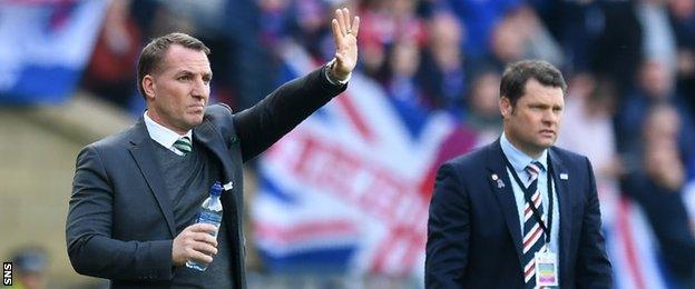 Celtic's Brendan Rodgers and Rangers' Graeme Murty