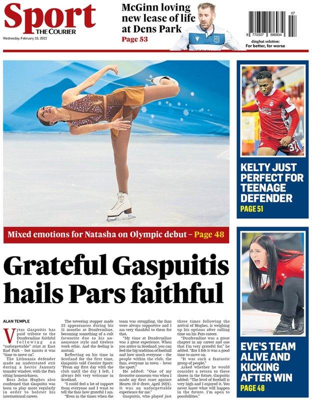 The back page of the Courier on 160222