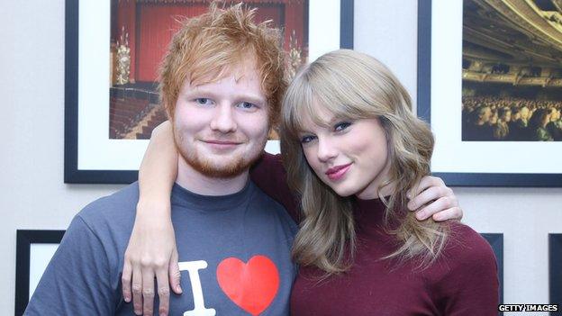 Ed Sheeran and Taylor Swift