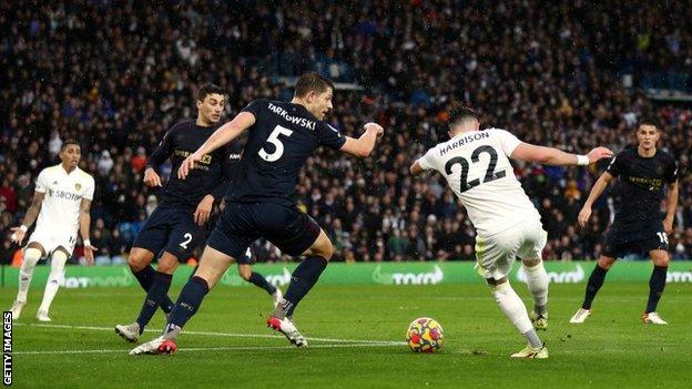 Jack Harrison scored his first Premier League goal of the season