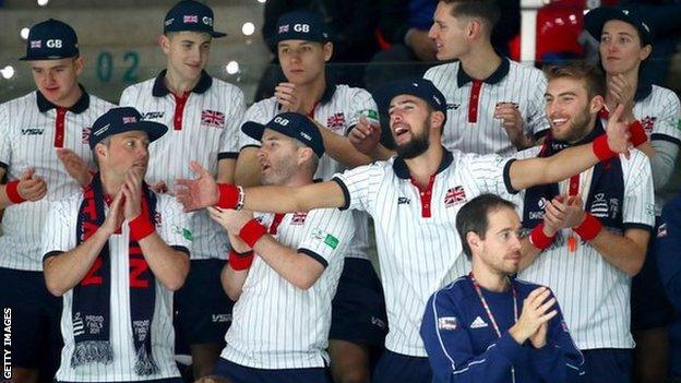 Great Britain fans celebrate