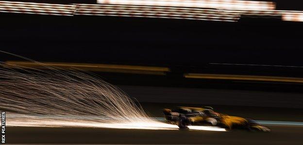 Carlos Sainz in action at the Abu Dhabi Grand Prix