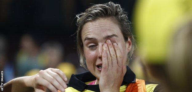 Ellyse Perry in tears