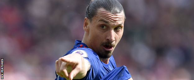 Manchester United striker Zlatan Ibrahimovic