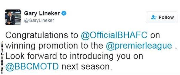 Gary Lineker tweet