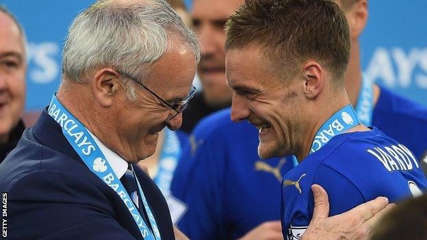 Claudio Ranieri and Jamie Vardy