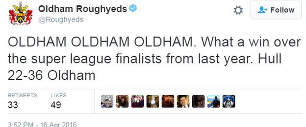 Oldham tweet