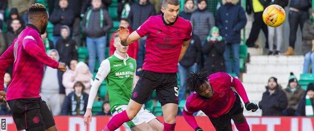 Celtic's Dedryck Boyata (right) comes close to a late winner