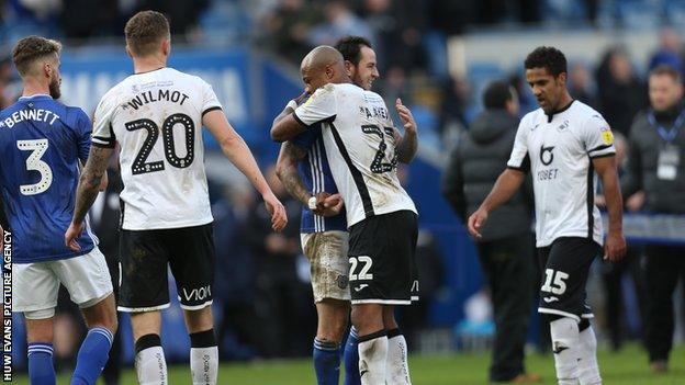 Cardiff City and Swansea City