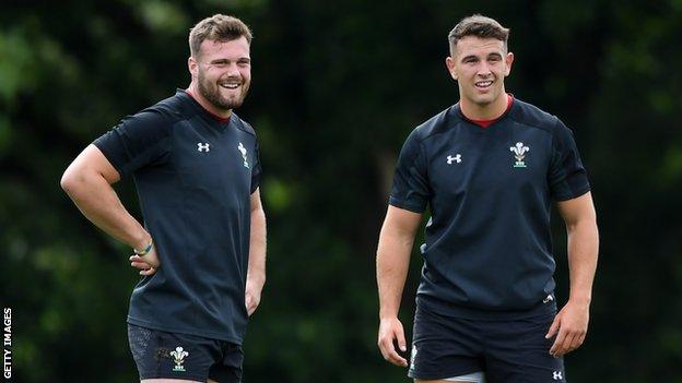 Owen Lane at Wales training