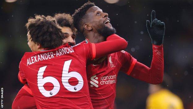 Divock Origi celebrates