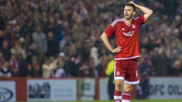 Aberdeen player Paul Quinn