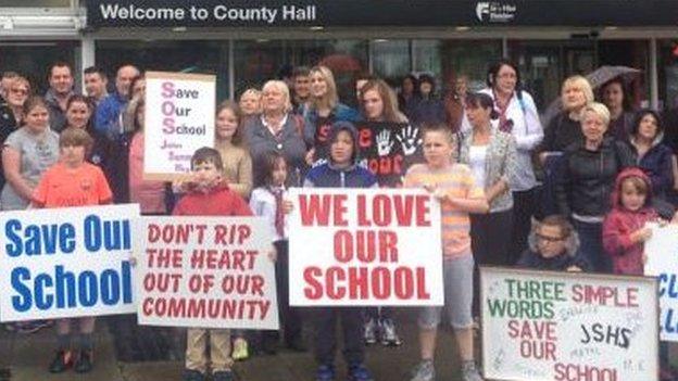 County Hall protest