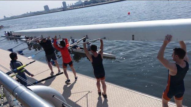 Nick Coveney and the London Otters rowing club