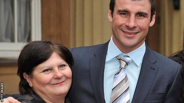 Joe Calzaghe and his mother Jackie