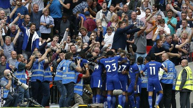 Chelsea fans celebrate