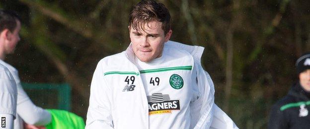 James Forrest at Celtic training